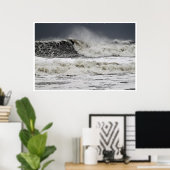 ハリケーン・サンディの荒れ狂う海 ポスター (ホームオフィス)