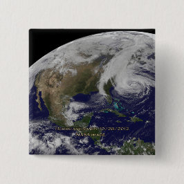 ハリケーン・サンディの衛星観測 缶バッジ