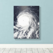 ハリケーン・シーリアの衛星観測 キャンバスプリント (インサイチュ (ウッドフロア))