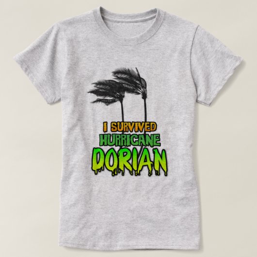 ハリケーン・ドリアンの木々に耐えた Tシャツ (デザイン正面)