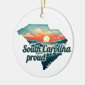 ハリケーン・ヘレン資金調達者サウスカロライナ強 セラミックオーナメント (左)