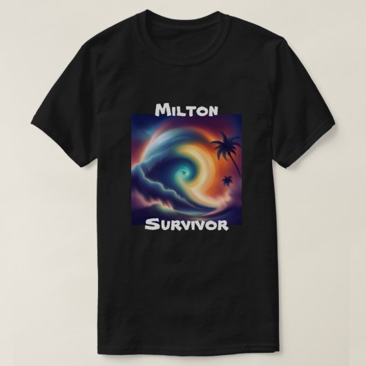 ハリケーン・ミルトン生存者フロリダ嵐 Tシャツ (デザイン正面)