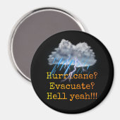 ハリケーン?避難?うんうん!!! マグネット (正面/裏面)