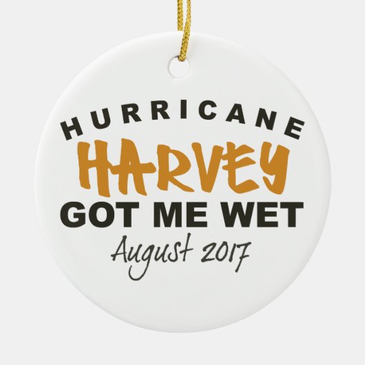 ハリケーンHarveyテキサス州2017年 セラミックオーナメント (正面)