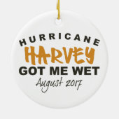 ハリケーンHarveyテキサス州2017年 セラミックオーナメント (裏面)