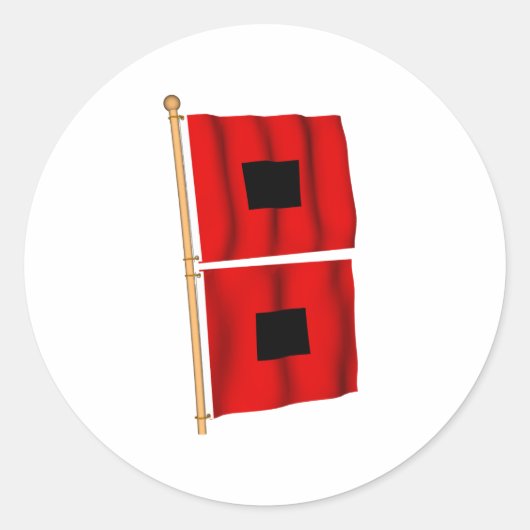 ハリケ警告ーン ラウンドシール (正面)