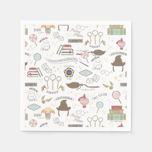 ハリシンプルー・ポッター赤ちゃんシャワー スタンダードカクテルナプキン (正面)
