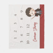 ハリシンプルー・ポッター赤ちゃんシャワー フリースブランケット (正面)