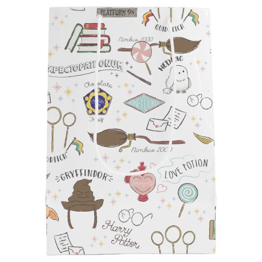 ハリシンプルー・ポッター赤ちゃんシャワー ミディアムペーパーバッグ (裏面)