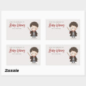 ハリシンプルー・ポッター赤ちゃんシャワー 長方形シール (シート)