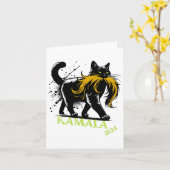 ハリスおもしろいレトロ子なしキャットレディープレジデント20 カード (黄色い花)