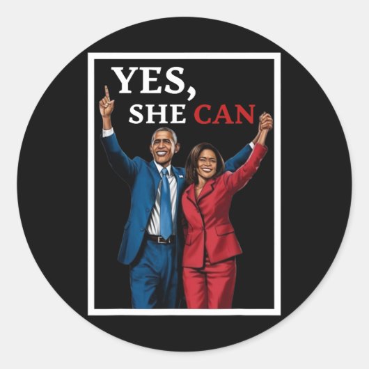 ハリスとバラク・オバマが2024年の衆院選 ラウンドシール (正面)