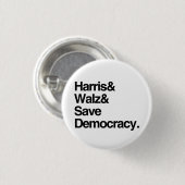 ハリスとワルツと救民主主義 缶バッジ (正面&裏面)