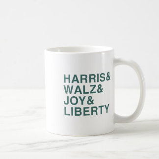 ハリスとwと喜びと自由のシャツKamala Harr コーヒーマグカップ