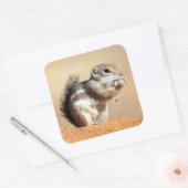 ハリスのオグロプレーリードッグ (Ammospermophilus) スクエアシール (封筒)