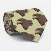 ハリスのタカののどの刺繍 ネクタイ (ロール)