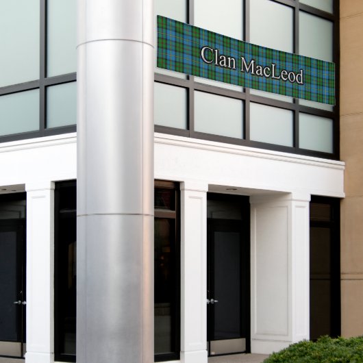 ハリスのタータンチェックのスコットランド人のフェスティバルの一族MacLeod 横断幕 (ビルの外側)