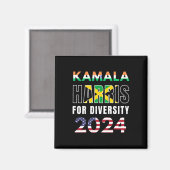 ハリスインドジャマイカ国旗の多様性2024 マグネット (正面/裏面)