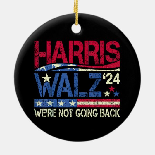 ハリスウォルズカマラハリス2024ティムワルツ セラミックオーナメント (裏面)