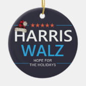ハリスウォルズクリスマスホープのためのホリデーカマラ セラミックオーナメント (正面)