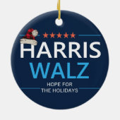 ハリスウォルズクリスマスホープのためのホリデーカマラ セラミックオーナメント (裏面)