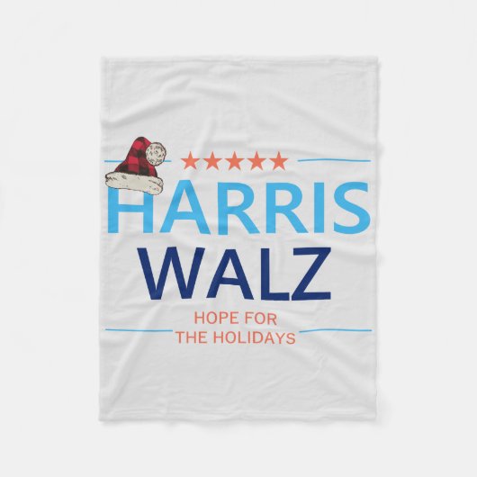 ハリスウォルズクリスマスホープのためのホリデーカマラ フリースブランケット (正面)