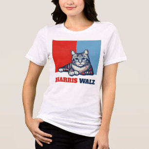 ハリスウォルズ2024明らかに猫 トライブレンドTシャツ