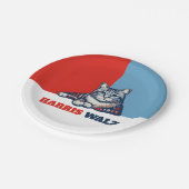 ハリスウォルズ2024明らかに猫 ペーパープレート (アングル)