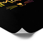 ハリスキャットレタリングおもしろいキャットレディーハリスハイマー ポスター (角)