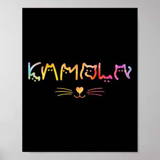 ハリスキャットレタリングおもしろいキャットレディーハリスハイマー ポスター (正面)