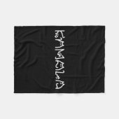 ハリスキャット前向きレタリングおもしろい10 フリースブランケット (正面(横))