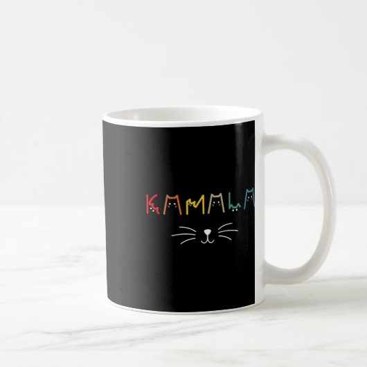 ハリスキャット前向きレタリングおもしろい12 コーヒーマグカップ (右)