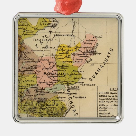 ハリスコ州、メキシコ メタルオーナメント (正面)