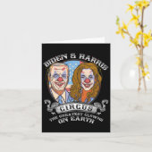 ハリスサーカス素晴らしピエロオンアースアンチバイデン氏 カード (黄色い花)