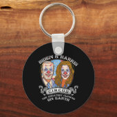ハリスサーカス素晴らしピエロオンアースアンチバイデン氏 キーホルダー (正面)