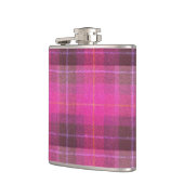 ハリスツイードのピンクの格子縞パターン フラスク (左)