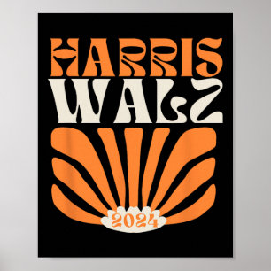 ハリスティム・ワルツ2024年総選挙2024 Harris Waltz ポスター