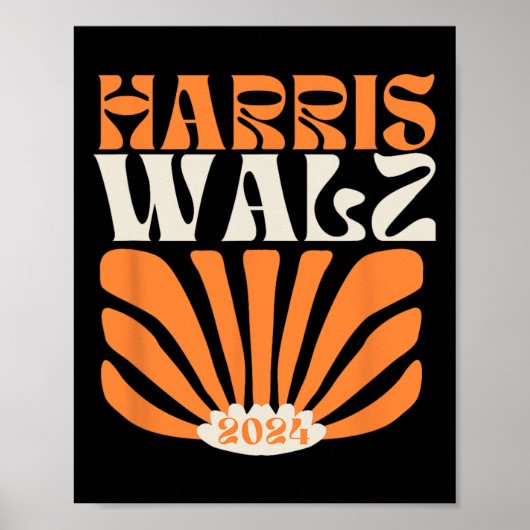 ハリスティム・ワルツ2024年総選挙2024 Harris Waltz ポスター (正面)