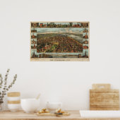 ハリスバーグのウィリアムズの地図（1855年）再印刷 ポスター (キッチン)