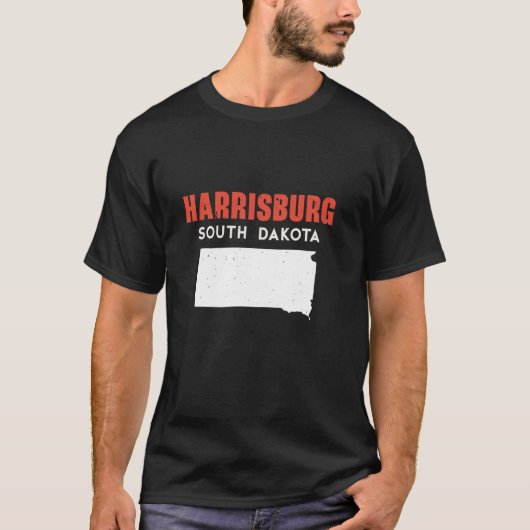 ハリスバーグサウスダコタUSA州アメリカ旅行S Tシャツ (正面)
