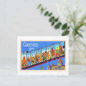 ハリスバーグペンシルバニアPAラージレター ポストカード (スタンド正面)