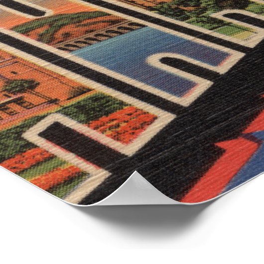 ハリスバーグ,ペンシルバニア州 – 大きな文字のシーン ポスター (角)