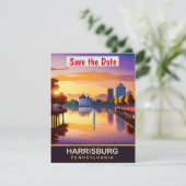 ハリスバーグ，ペンシルバニア州，旅行はがき， セーブザデート (スタンド正面)