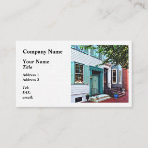 ハリスバーグPA -建物とグリーンドア 名刺