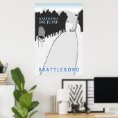 ハリスヒルスキージャンプレトロポスター ポスター (ホームオフィス)