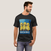 ハリスブライトイエローキャンペ芸術的ーン用のチックス Tシャツ (正面フル)