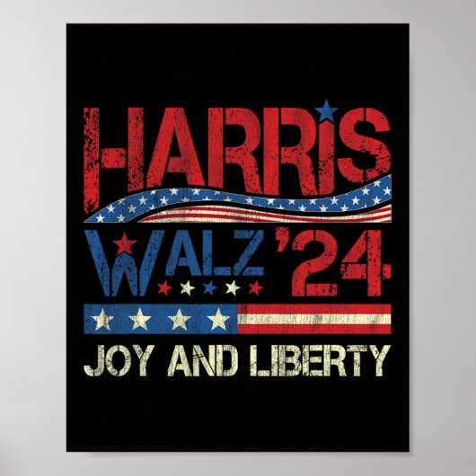 ハリスホイマージョイリバティ – Harris Waltz 2024 Ret ポスター (正面)