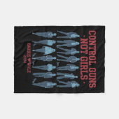 ハリスホイマー2024コントロールガンNot Girls Kamala フリースブランケット (正面(横))