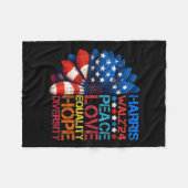 ハリスホイマー2024平和の愛の平等ホープダイバー フリースブランケット (正面(横))