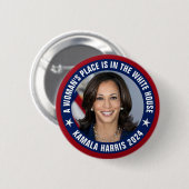 ハリスホワイトハウスに女性の居場所がある 缶バッジ (正面&裏面)